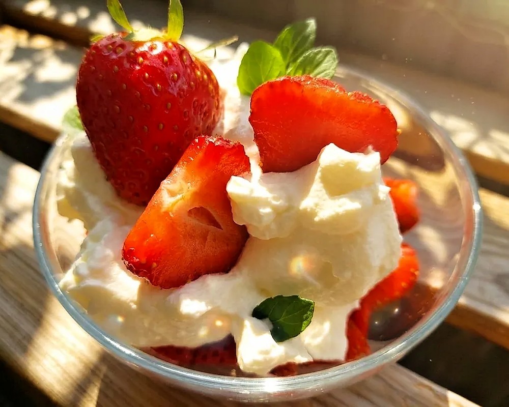 Strawberries with Cream